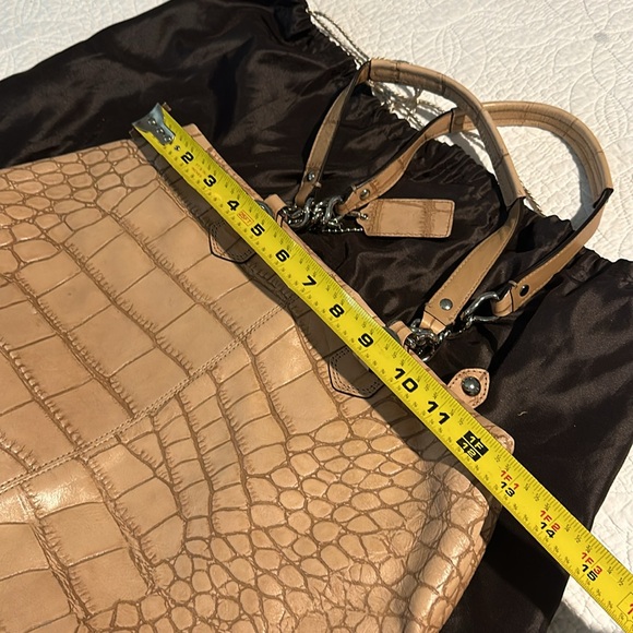 NWOT Vintage Coach Ashley Tan Brown Crocodile Embossed Leather Purse - Picture 9 of 10